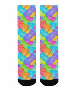 In Control Clothing Gummy Bear Colorful Crew Socks