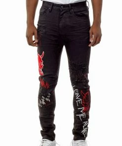 Smoke Rise Hannya Mask Black Denim Jeans Bestsellers