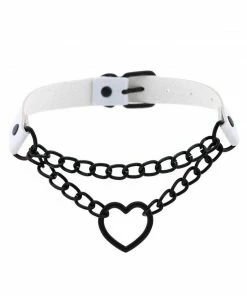 In Control Clothing Heart Chain Choker Necklace
