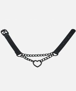 In Control Clothing Heart Chain Choker Necklace