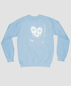 In Control Clothing Heart Tears Blue Graphic Sweatshirt