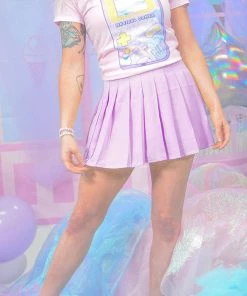 In Control Clothing Heavenly Lilac Pleated Skirt Bestsellers
