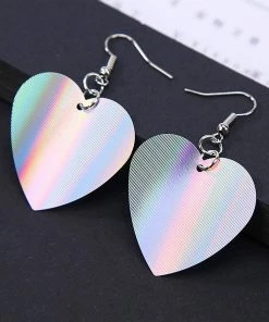 In Control Clothing Bestsellers Iridescent Heart Shape Earrings