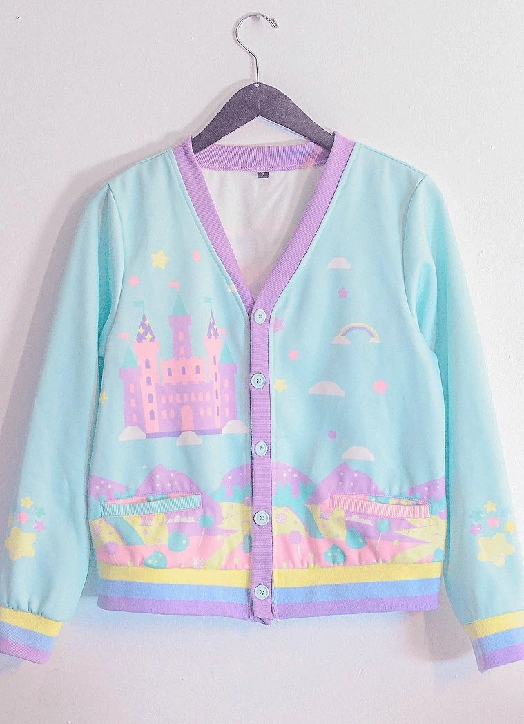 In Control Clothing Kawaii Castle Cardigan New In 3 In Control Clothing Kawaii Castle Cardigan New In