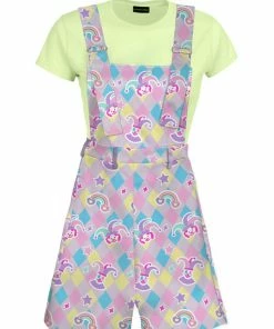 In Control Clothing Kawaii Clowncore Pattern Overalls