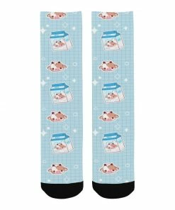 In Control Clothing Kawaii Cow Milk Crew Socks