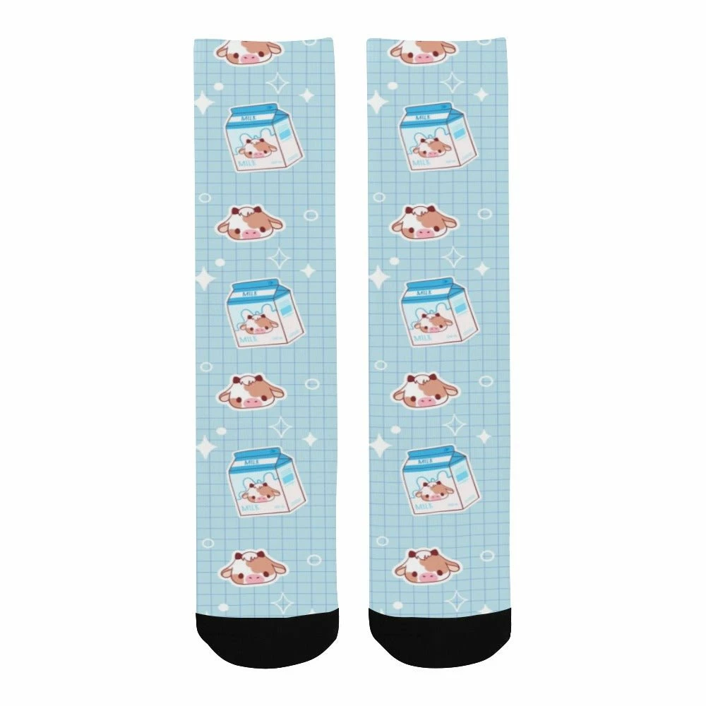In Control Clothing Kawaii Cow Milk Crew Socks 3 In Control Clothing Kawaii Cow Milk Crew Socks