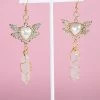 In Control Clothing Kawaii Love Rose Quartz Earrings 1 In Control Clothing Kawaii Love Rose Quartz Earrings
