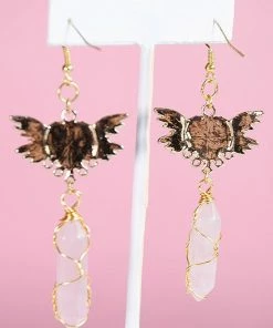 In Control Clothing Kawaii Love Rose Quartz Earrings