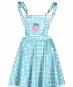 In Control Clothing Kawaii Strawberry Gird Dress Overalls Bestsellers
