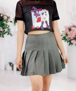 In Control Clothing Knockout Grey Pleated Skirt