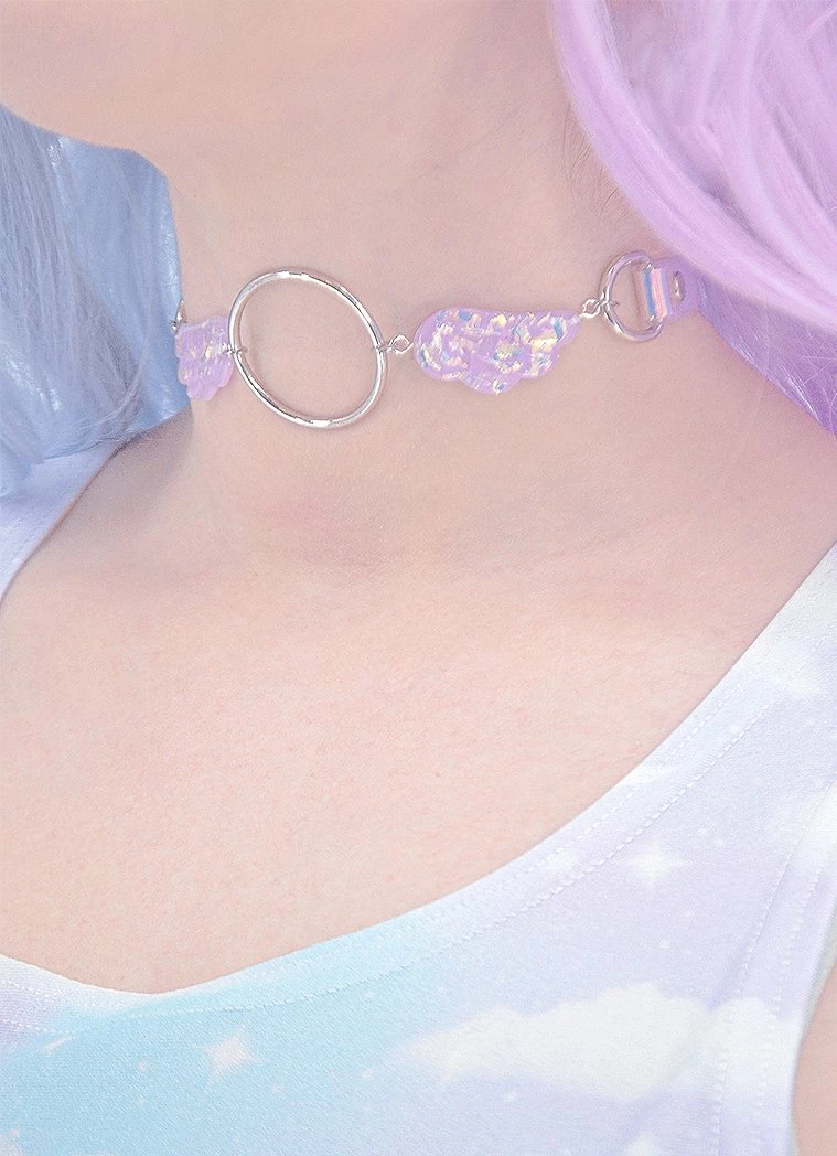 In Control Clothing Lavender Fairy Choker Necklace Accessories 3 In Control Clothing Lavender Fairy Choker Necklace Accessories