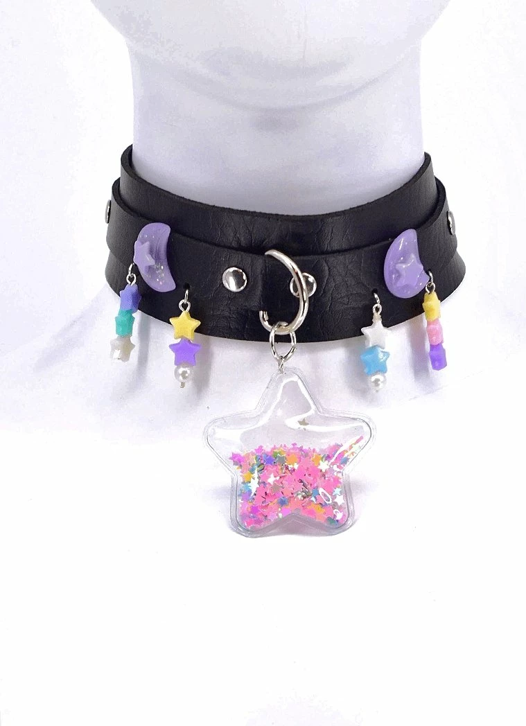 In Control Clothing Lavender Moon Galaxy Choker Necklace 5 In Control Clothing Lavender Moon Galaxy Choker Necklace