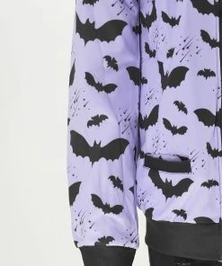 In Control Clothing Lilac Bat Pattern Cardigan Sweater Bestsellers