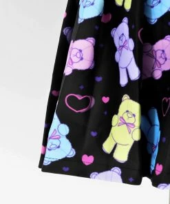 Gianella Baby Lovely Plush Bear Split Pleated Skirt