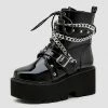 In Control Clothing Bestsellers Mall Goth Chain Strap Boots