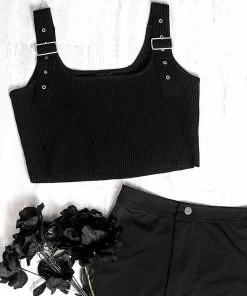 In Control Clothing Bestsellers Moonlight Buckle Crop Top