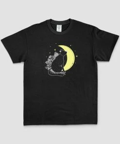 In Control Clothing Mystical Moon Cat Graphic T-Shirt