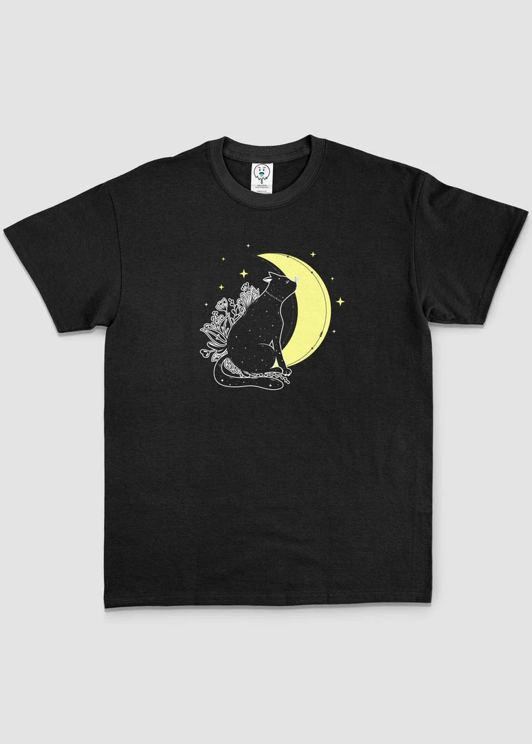 In Control Clothing Mystical Moon Cat Graphic T-Shirt 3 In Control Clothing Mystical Moon Cat Graphic T-Shirt