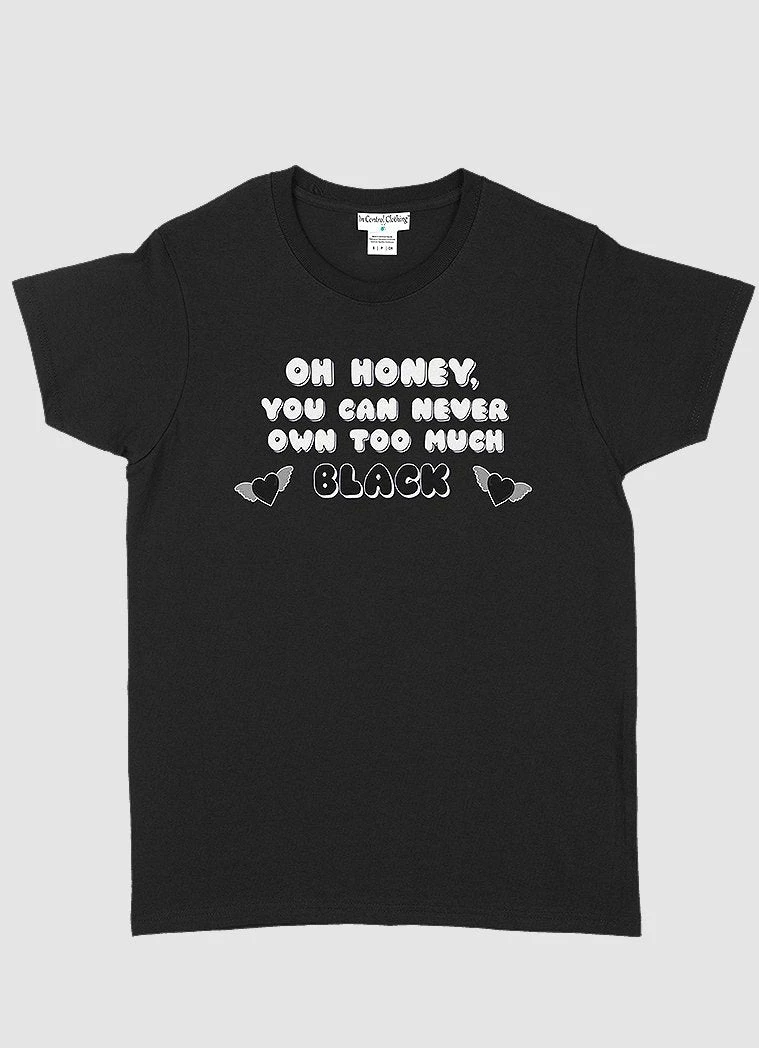 In Control Clothing Never Too Much Black Graphic T-Shirt New In 3 In Control Clothing Never Too Much Black Graphic T-Shirt New In