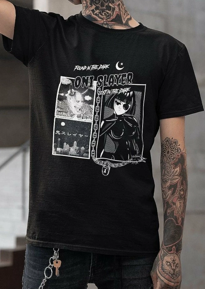 In Control Clothing Oni Slayer Black Graphic Tee 3 In Control Clothing Oni Slayer Black Graphic Tee