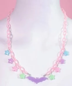In Control Clothing Pastel Bat With Star Detail Necklace Bestsellers