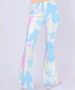 In Control Clothing Bestsellers Pastel Cow Print Flare Pants