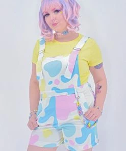 In Control Clothing Pastel Cow Print Overalls Bestsellers