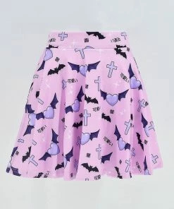In Control Clothing Pastel Darkness Flared Skirt