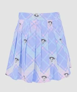 In Control Clothing Pastel Plaid High Waist Pleated Skirt