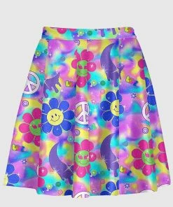 In Control Clothing Peace & Love Flare Skirt