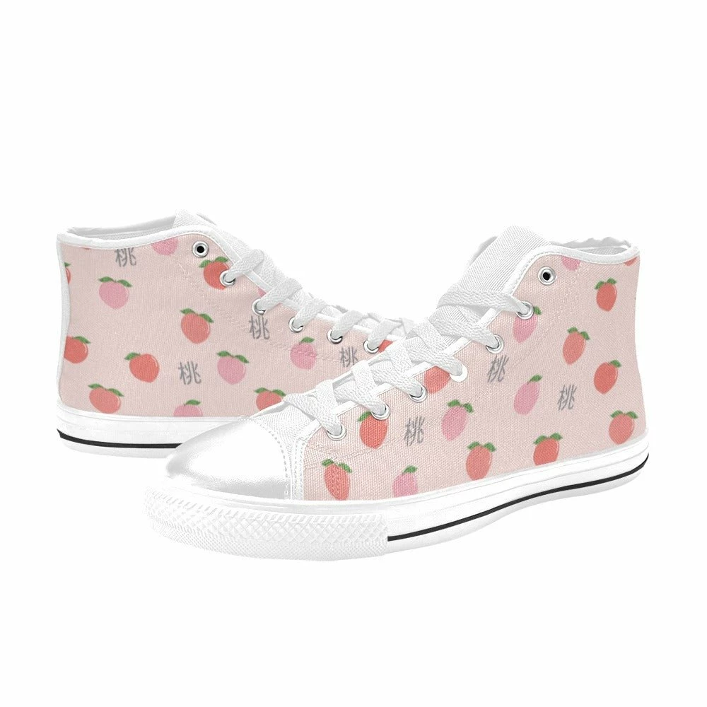 In Control Clothing Bestsellers Peach Pattern Women's Classic High Top Shoes 5 In Control Clothing Bestsellers Peach Pattern Women's Classic High Top Shoes