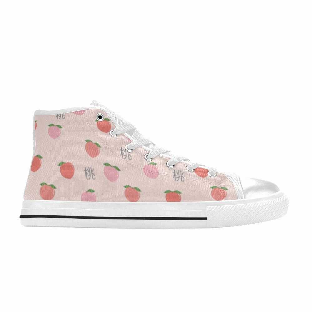 In Control Clothing Bestsellers Peach Pattern Women's Classic High Top Shoes 4 In Control Clothing Bestsellers Peach Pattern Women's Classic High Top Shoes