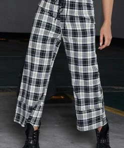 Trendsi Plaid High Waist Cropped Wide Leg Pants Bestsellers