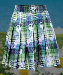 In Control Clothing Plus Eye Angel Green Plaid Pleated Skirt New In