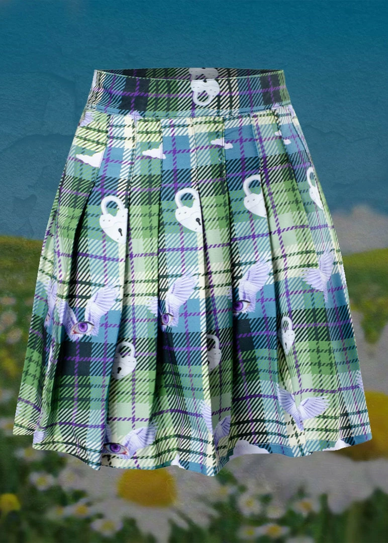 In Control Clothing Plus Eye Angel Green Plaid Pleated Skirt New In 3 In Control Clothing Plus Eye Angel Green Plaid Pleated Skirt New In