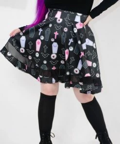 In Control Clothing Plus Goth Candy Black Mesh Skirt