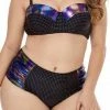 Trendsi Printed Metallic Plus Size Bikini Set