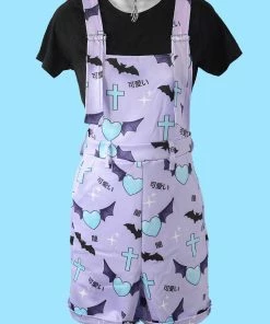 In Control Clothing Queen Darkness Overall Shorts New In