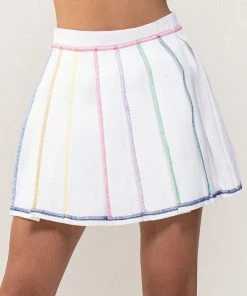 In Control Clothing Rainbow Love Pleated Skirt