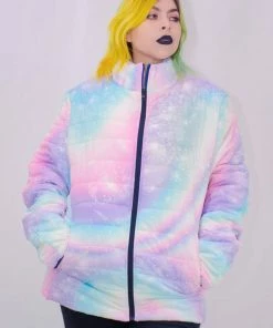 In Control Clothing Rainbow Pixel Puffer Jacket