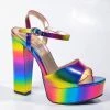 In Control Clothing Bestsellers Rainbow Princess Chunky Heels