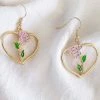 In Control Clothing Rose Heart Earrings