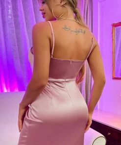 Trendsi Satin Spaghetti Strap Tulip Hem Dress Bestsellers 9 Trendsi Satin Spaghetti Strap Tulip Hem Dress Bestsellers