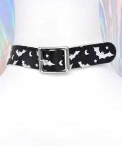 In Control Clothing Split Color Bat Heart Choker Necklace Bestsellers