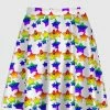 In Control Clothing Star Rainbow Road White Skirt
