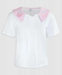 In Control Clothing Strawberry Collared Top