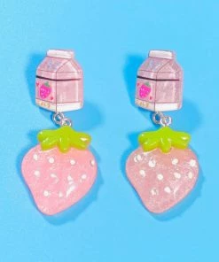 In Control Clothing Accessories Strawberry Milk Earrings