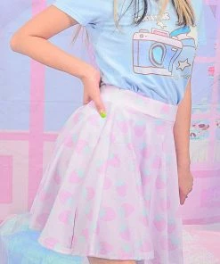 In Control Clothing Bestsellers Strawberry Pattern Flared Skirt