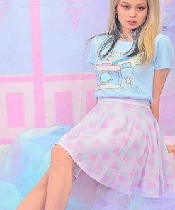 In Control Clothing Bestsellers Strawberry Pattern Flared Skirt